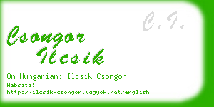 csongor ilcsik business card